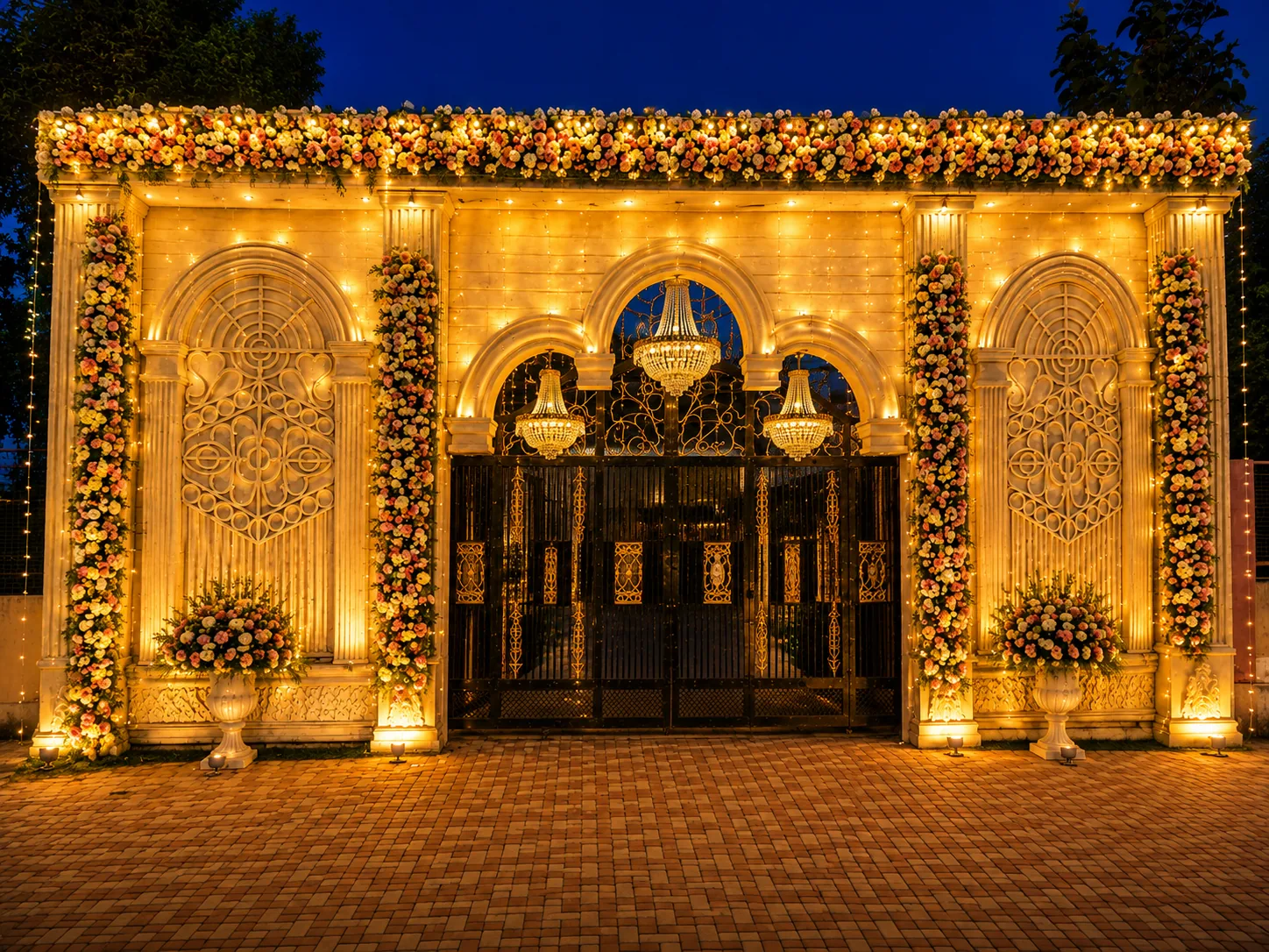 Front gate of S.D. Resort & Marriage Garden wedding venue in Sikar